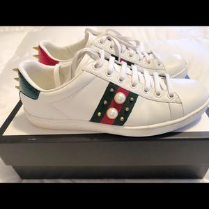 Gucci Women’s Ace studded leather sneaker